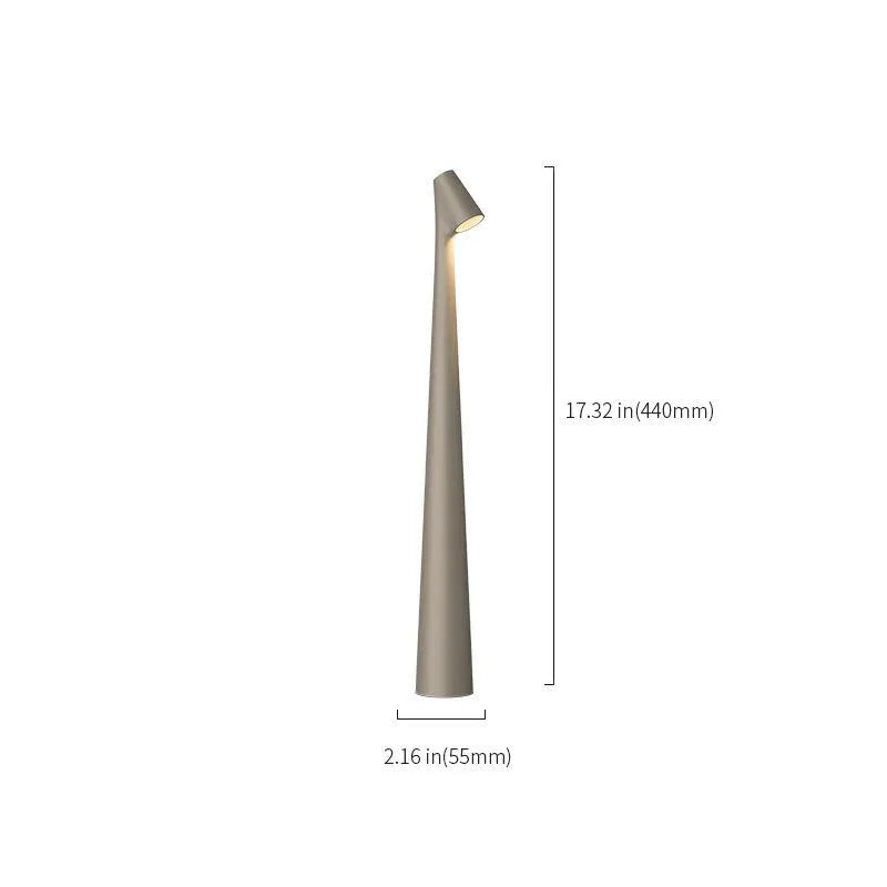 Sculptural Metal Cordless Touch Lamp