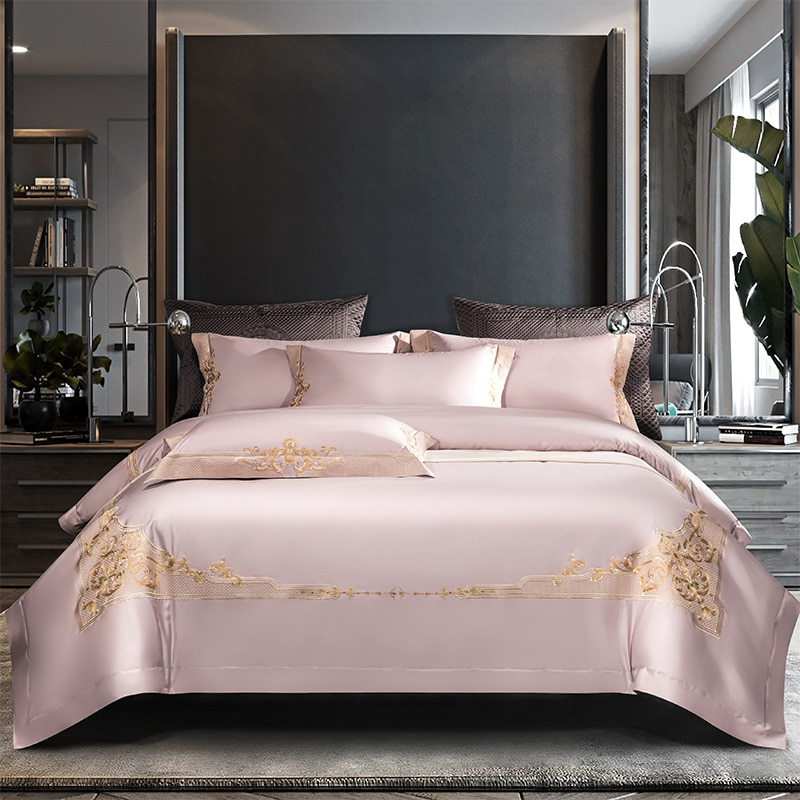 Cleopatra Pearl Pink Luxury Egyptian Cotton Bedding Set