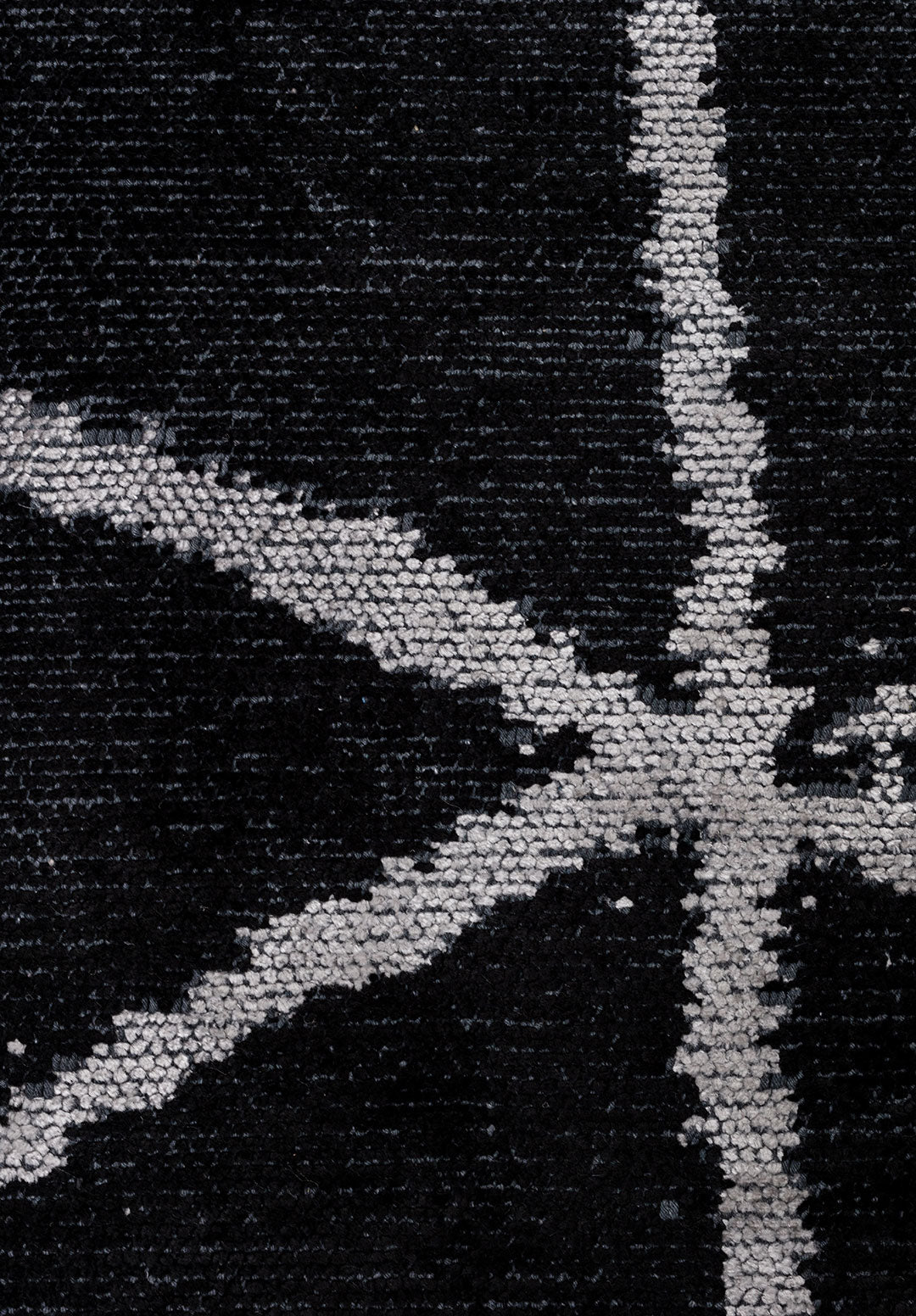 Palermo Light Grey - Black Rug