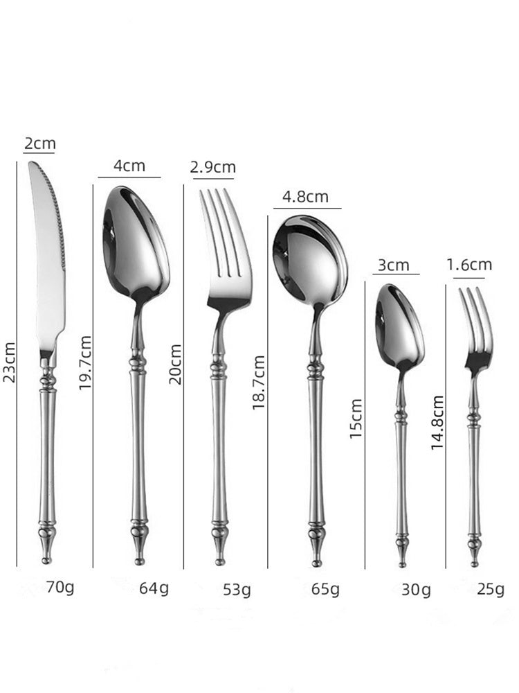 Xena Silver Stainless Steel Cutlery Set