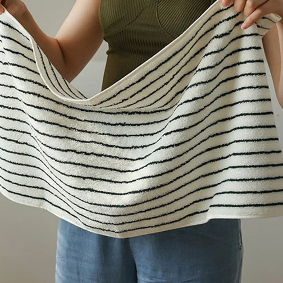 Plush Striped Cotton Towel Set