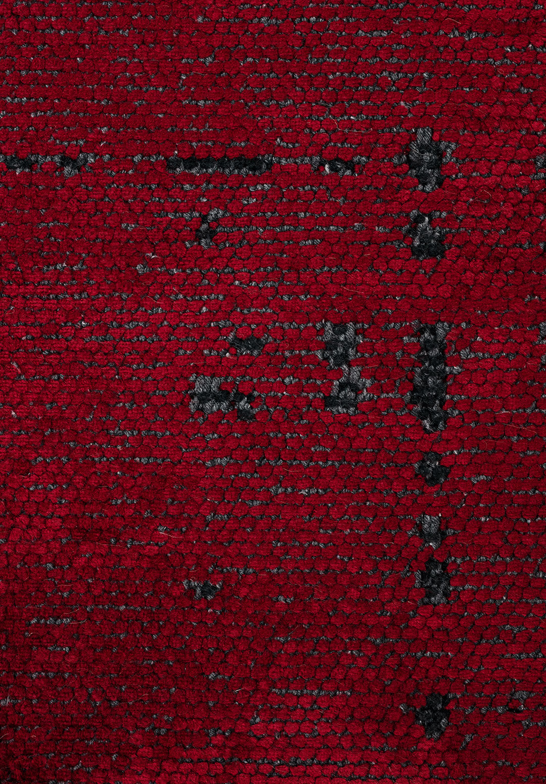 Space Red - Matte Black Rug
