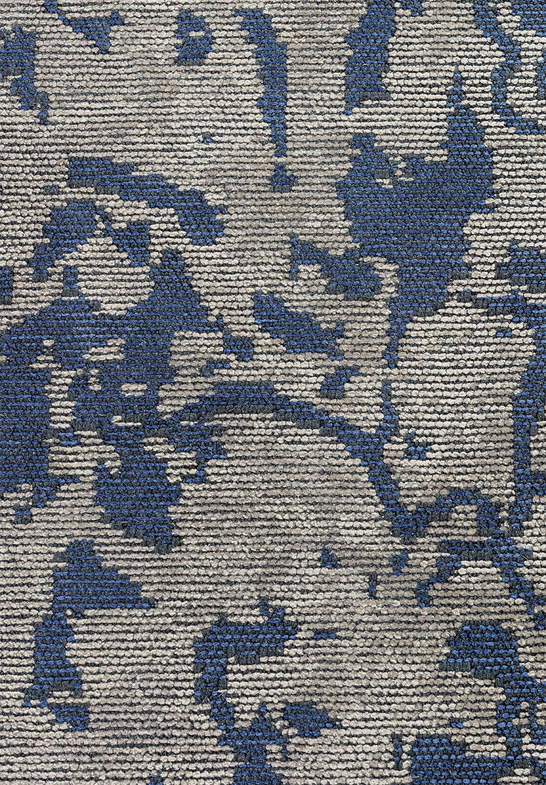 Seal Navy Blue - Beige Rug