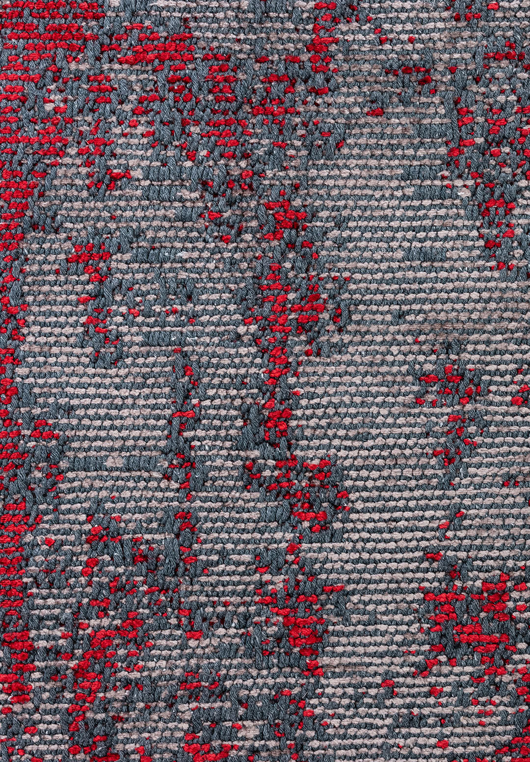 Caesar Dark Grey - Red Rug