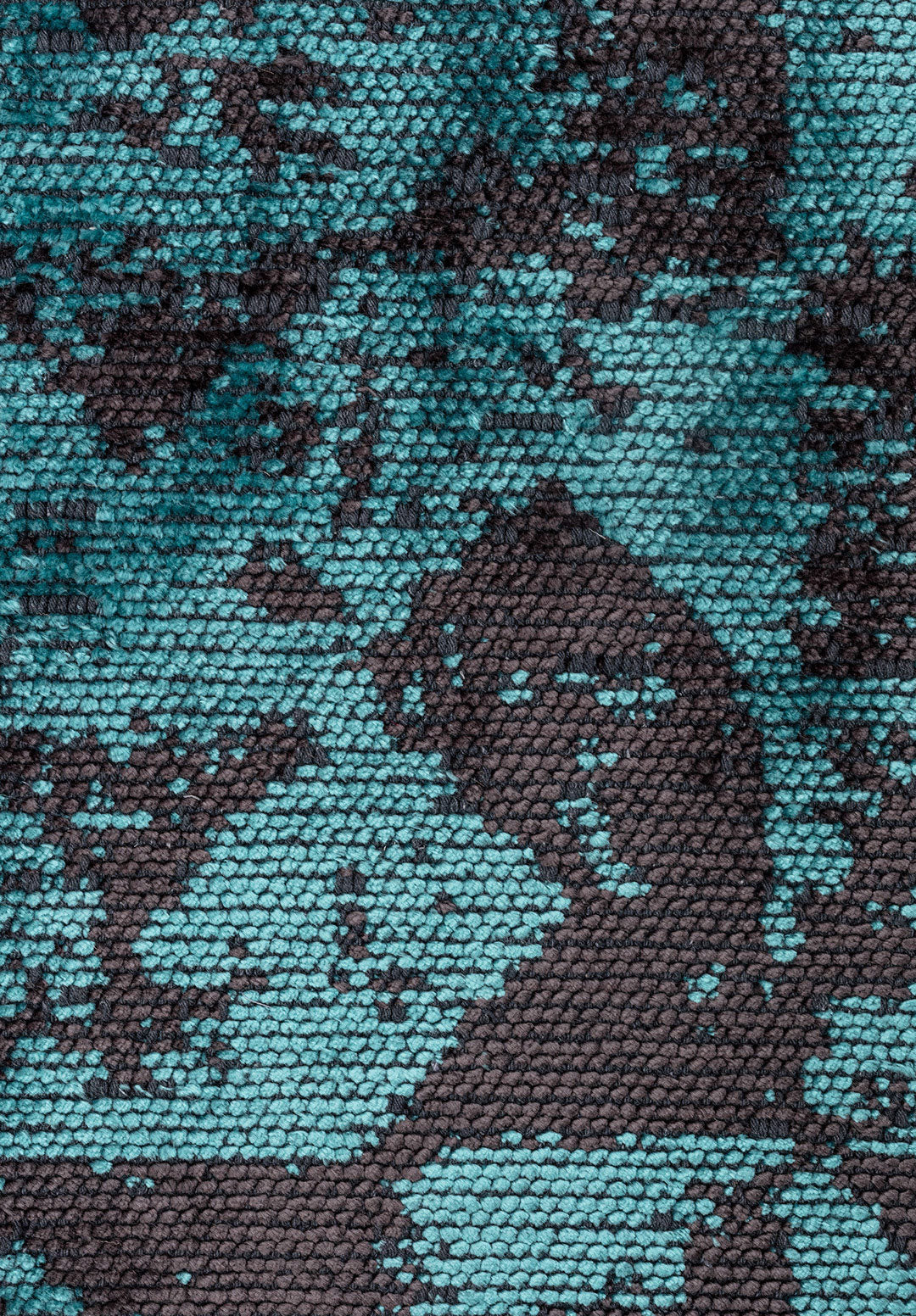 Triangle Charcoal - Turquoise Rug