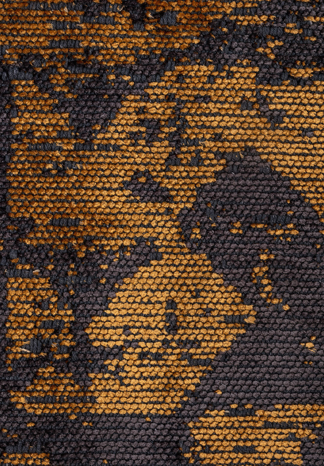 Triangle Charcoal - Mustard Rug