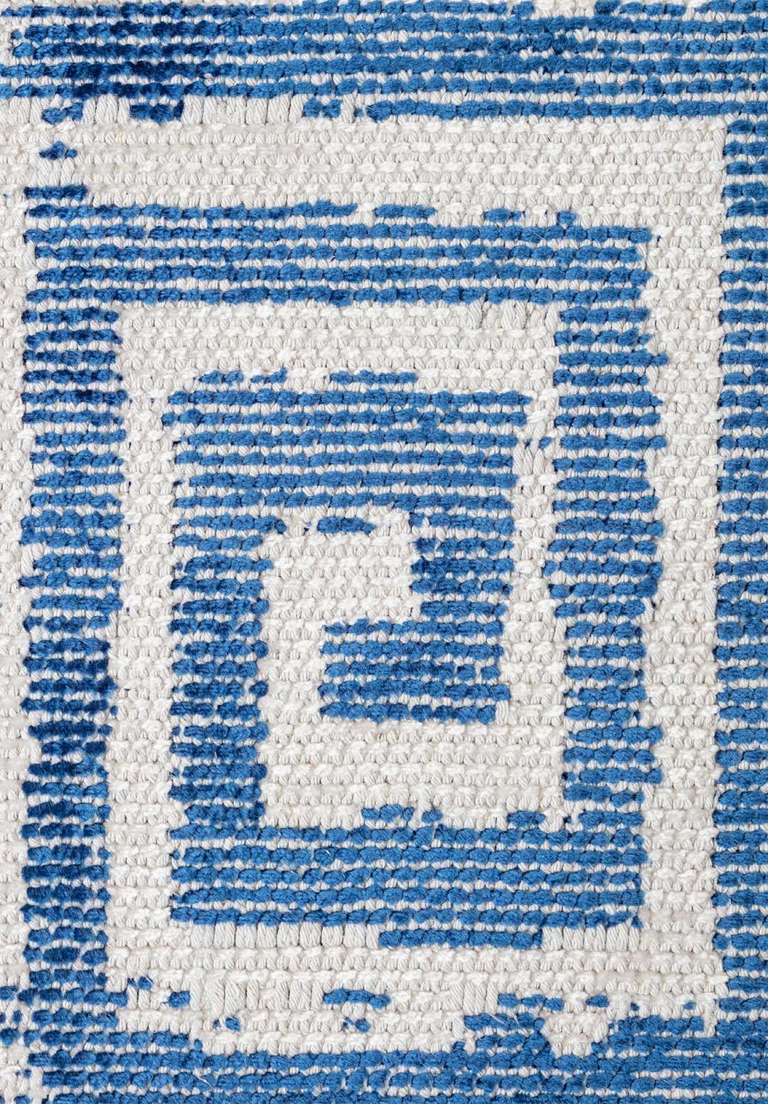 Helix Navy Blue - White Rug