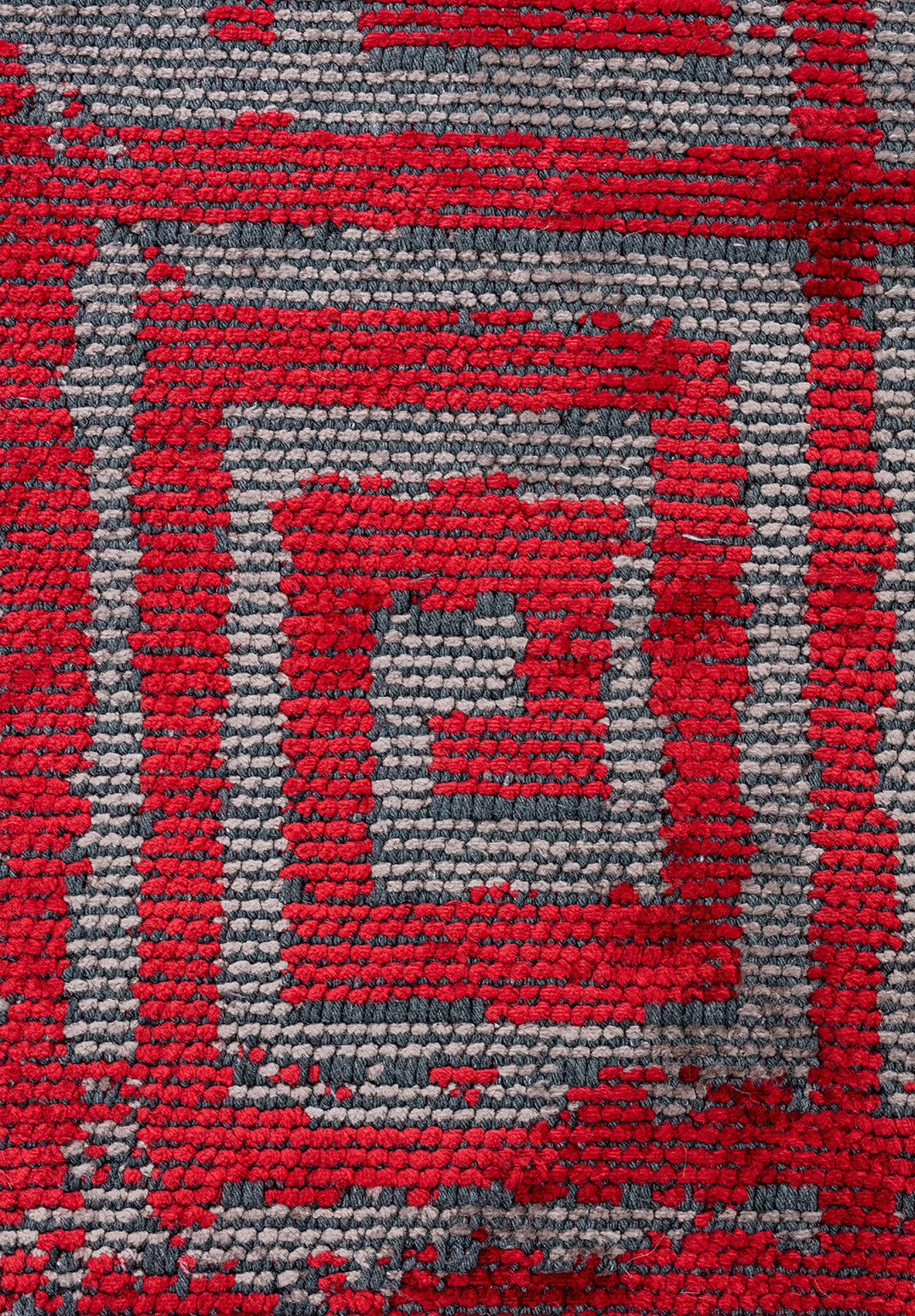 Helix Red - Dark Grey Rug
