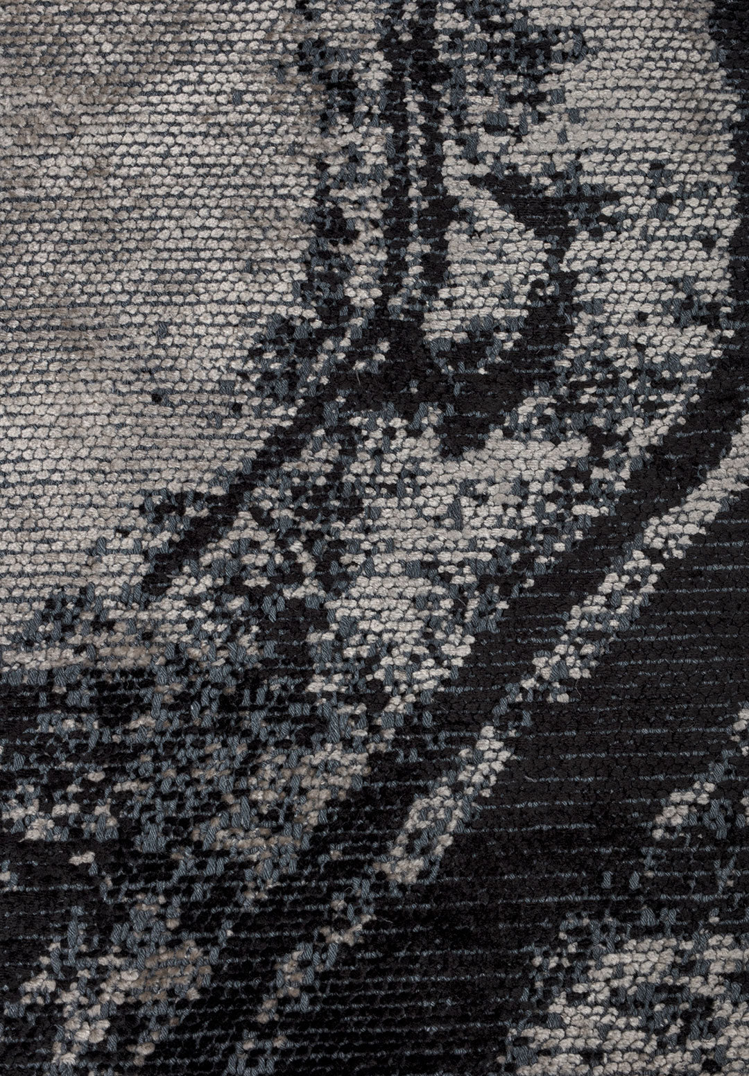 Smoke Black - Cream Rug