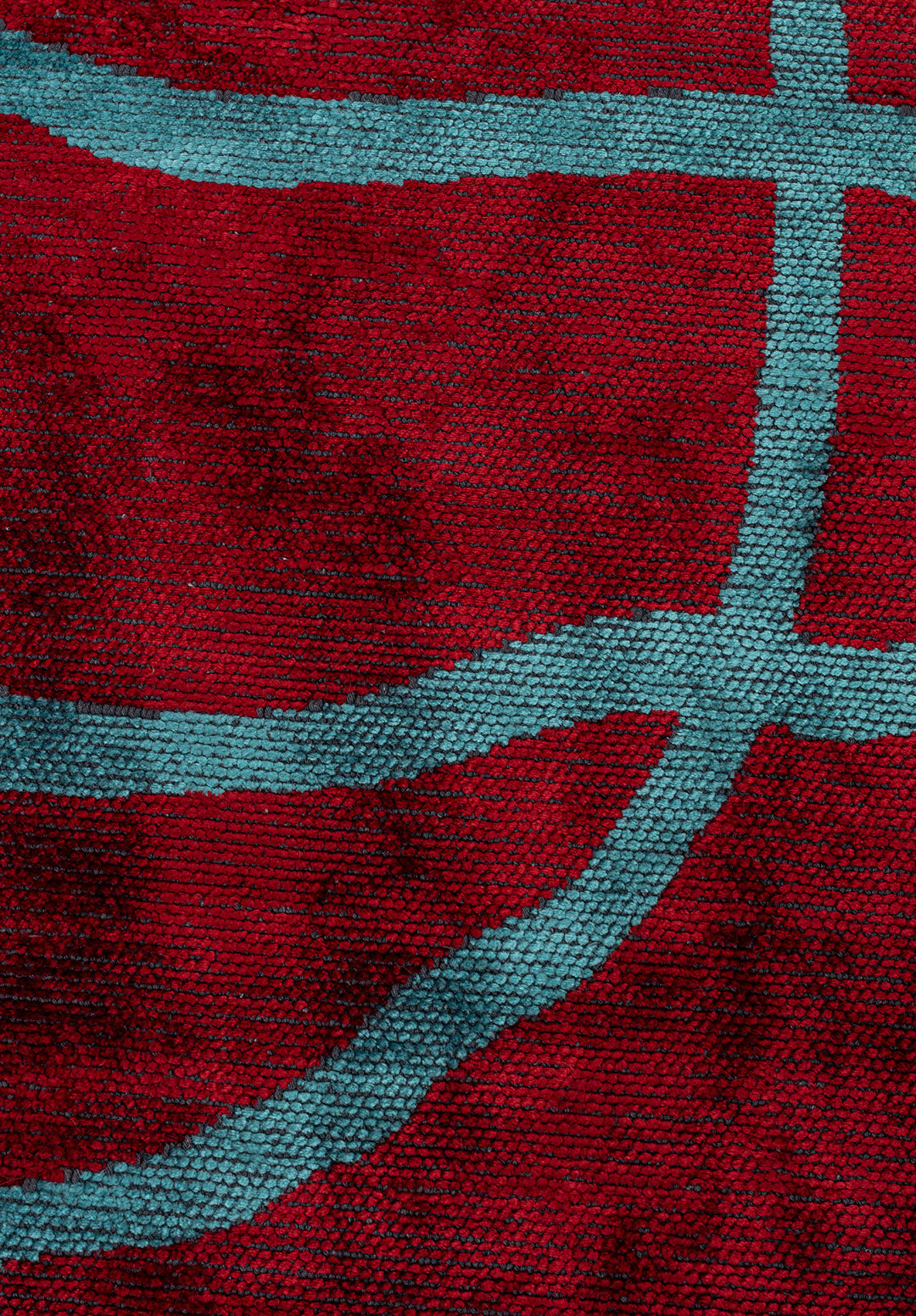 Rope Turquoise - Red Rug