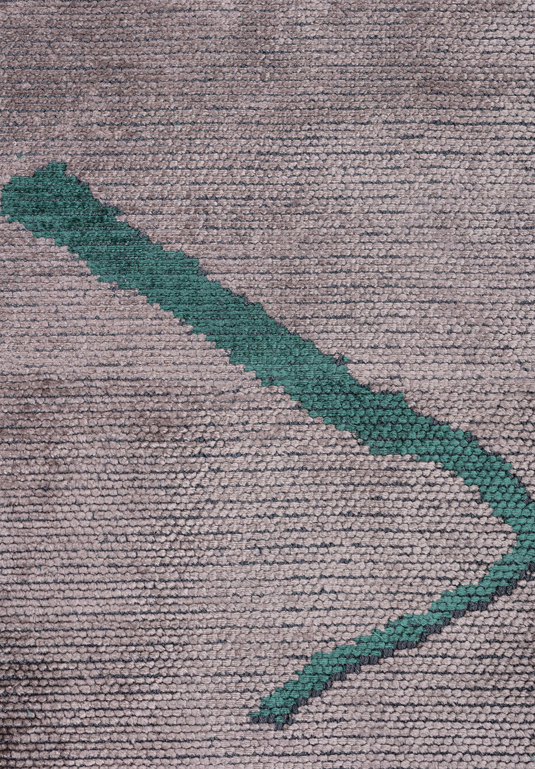 Wave Dark Green - Light Grey Rug