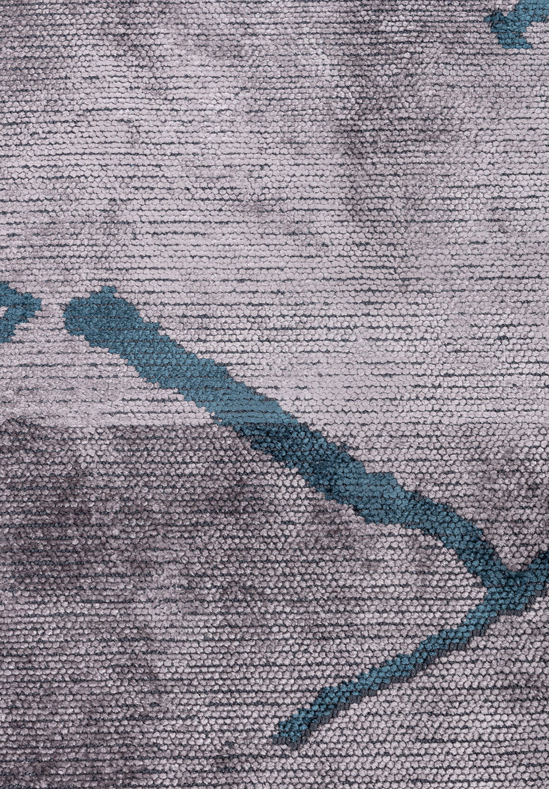 Wave Petrol - Light Grey Rug