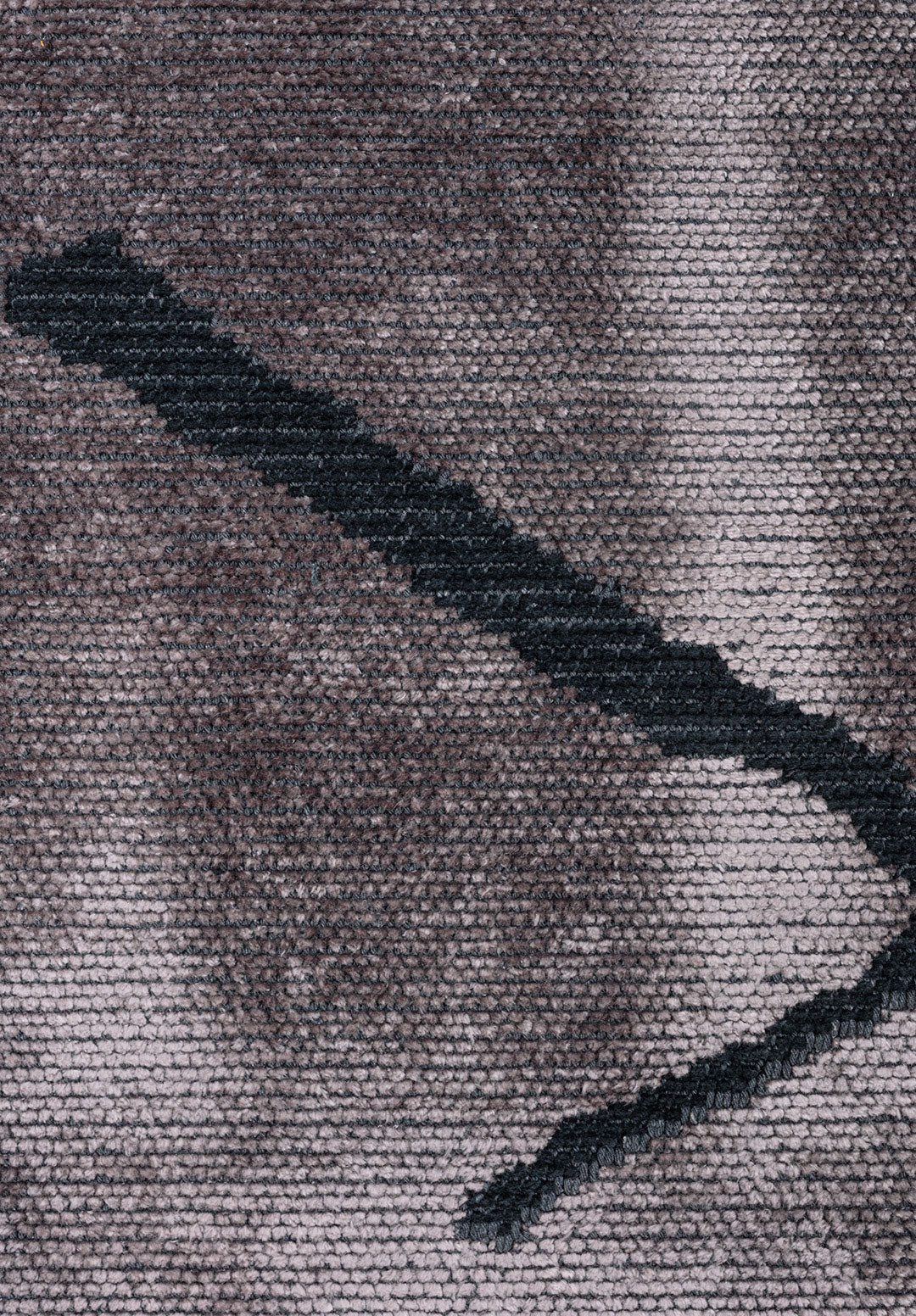 Wave Matte Black - Light Grey Rug