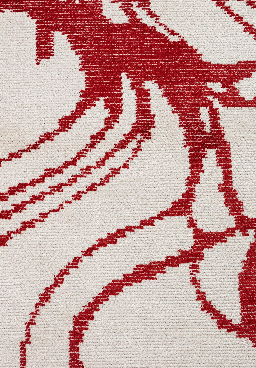 Clove Red - Ecru Rug area carpet area rug carpet Color_Beige Color_Red Material_Cotton & Viscose SHELL