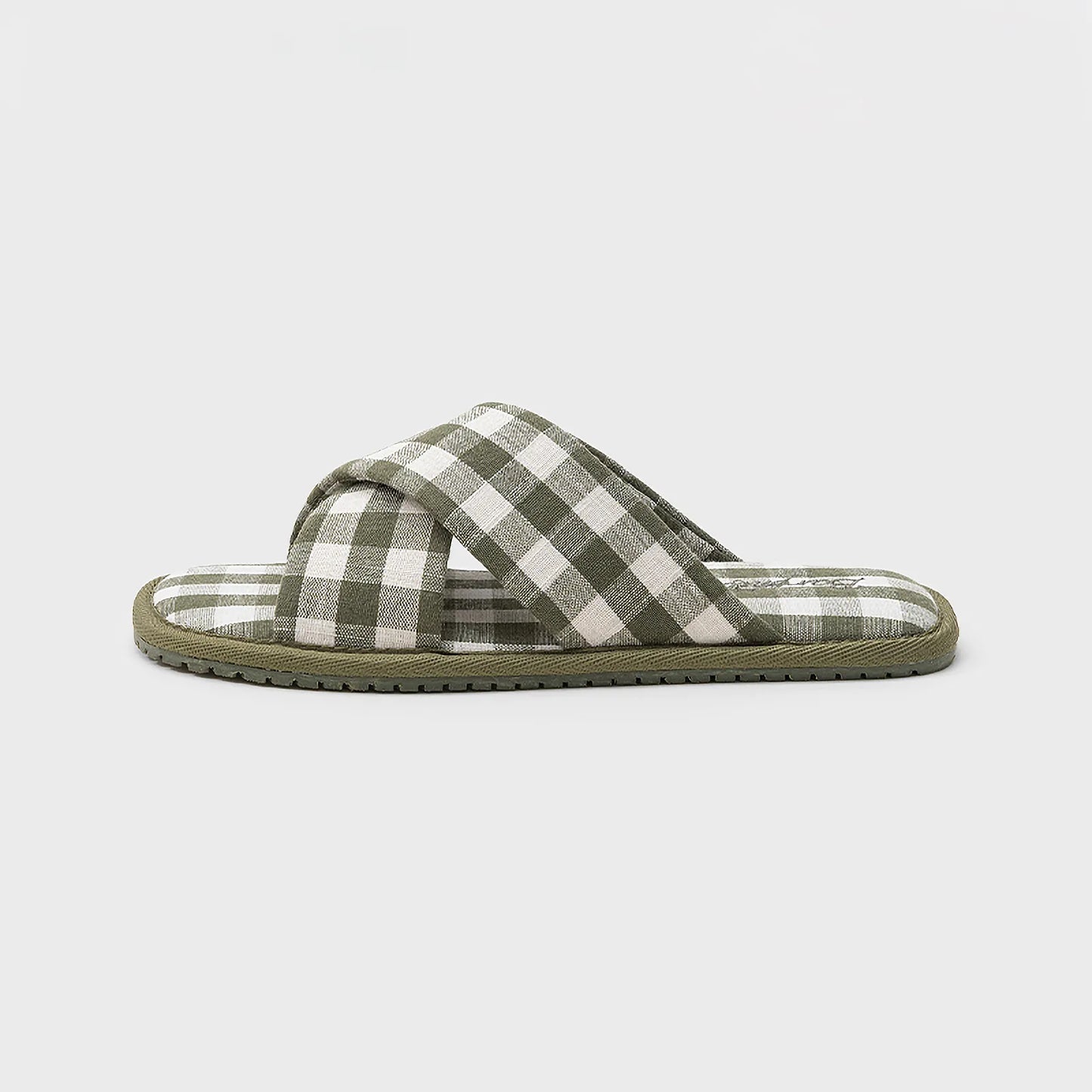 Soft Gingham Cotton House Slippers