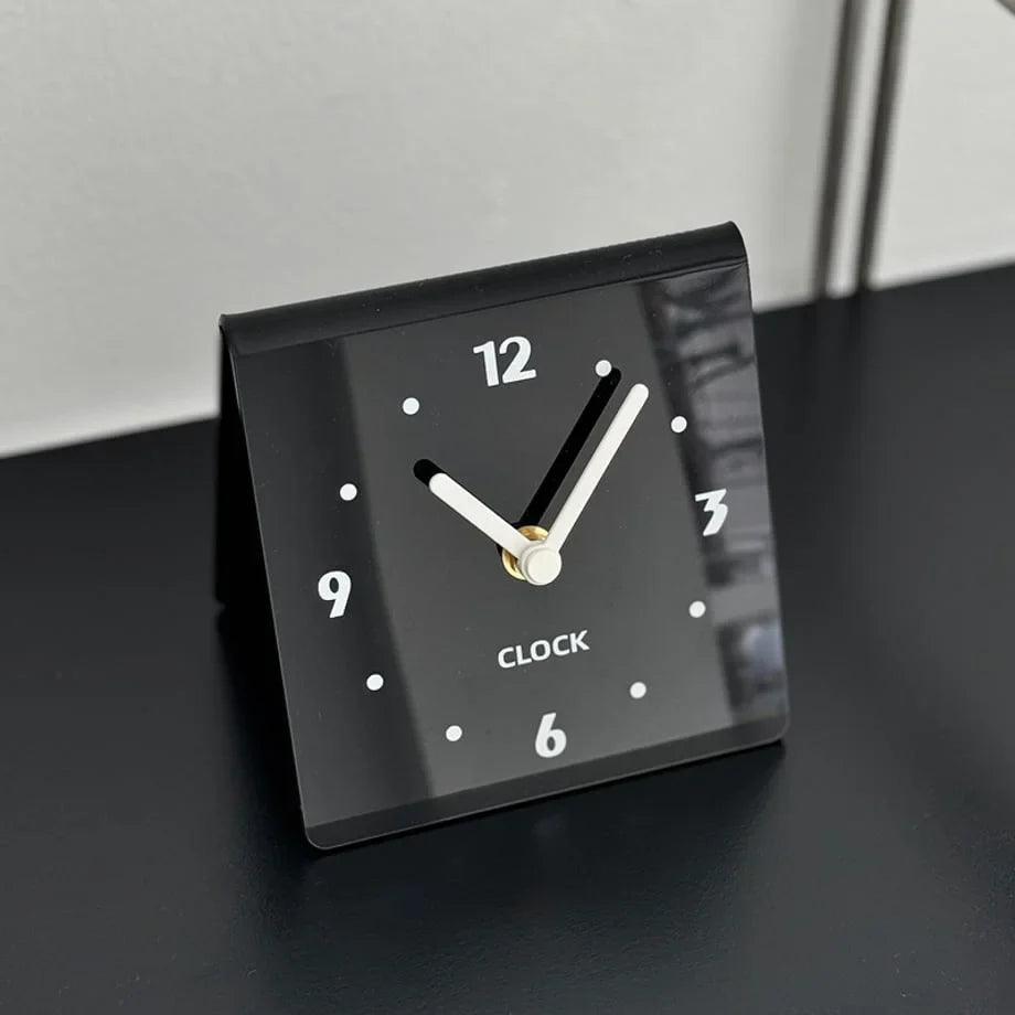 Sleek Minimalist Metal Table Clock