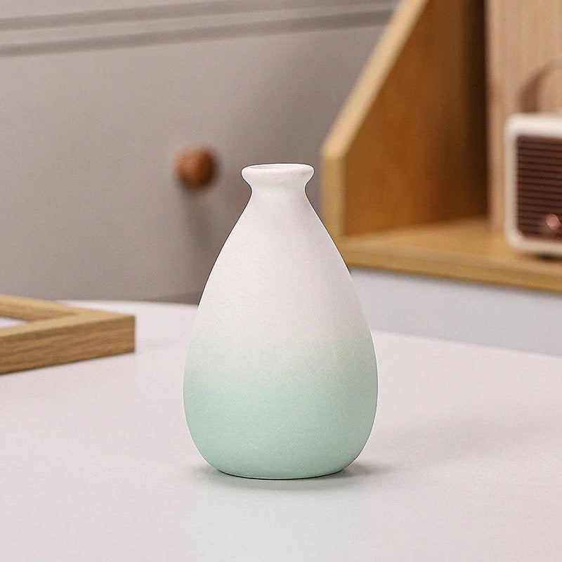 Pastel Ombre Frosted Ceramic Bud Vase