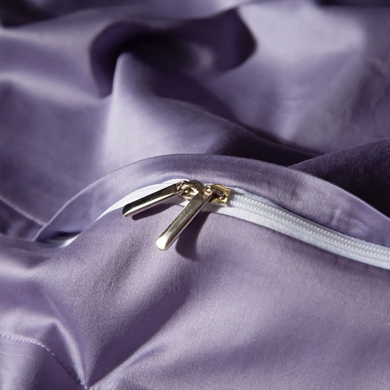 Lakibia Purple Silky Soft Egyptian Cotton Bedding Set