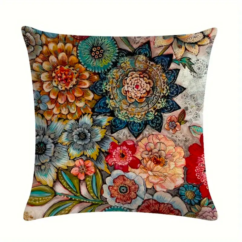Housses de coussin à fleurs mexicaines