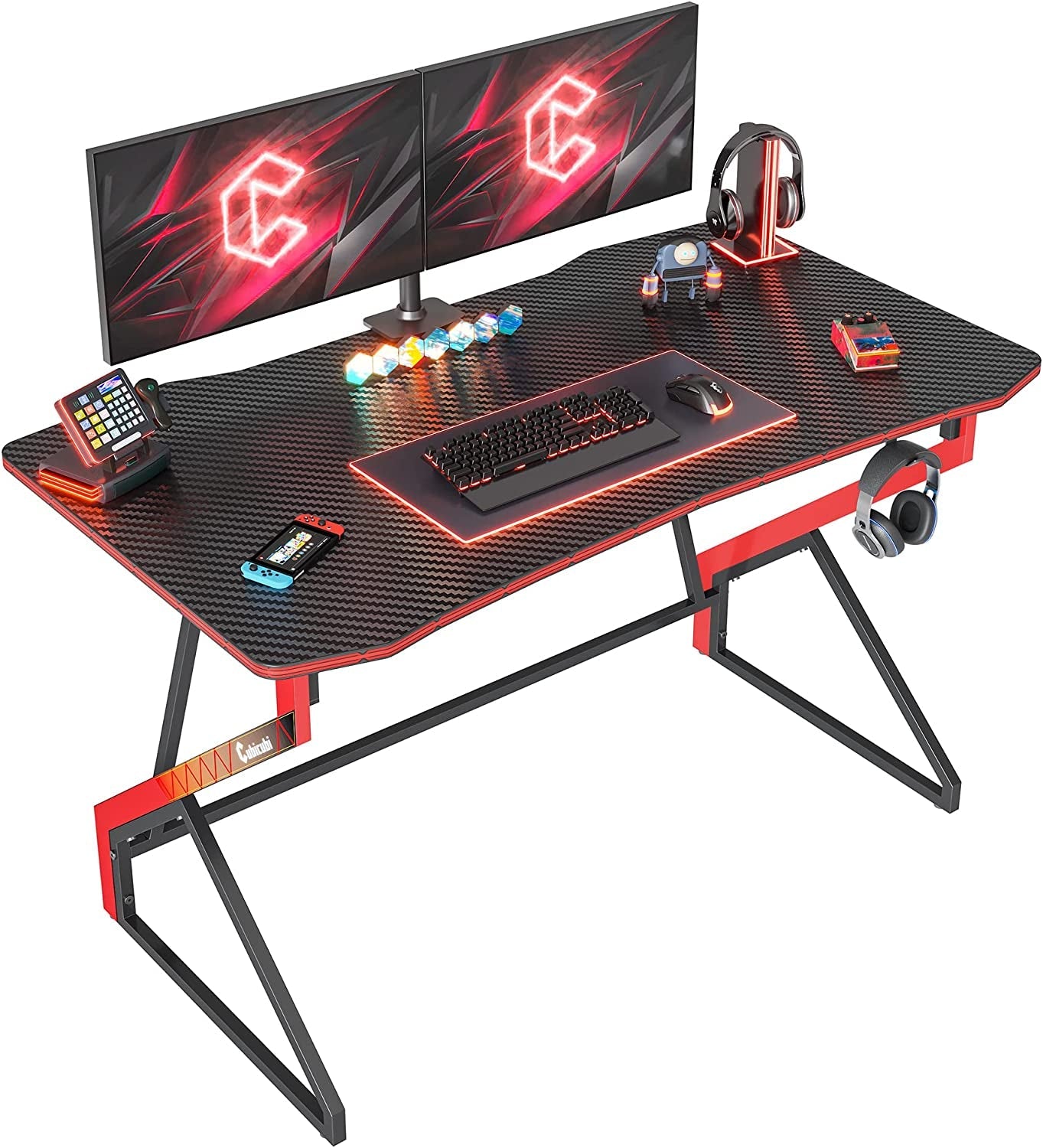 CubiCubi Gamingtafel, 80 x 50 cm, gamingbureau, pc-tafel met