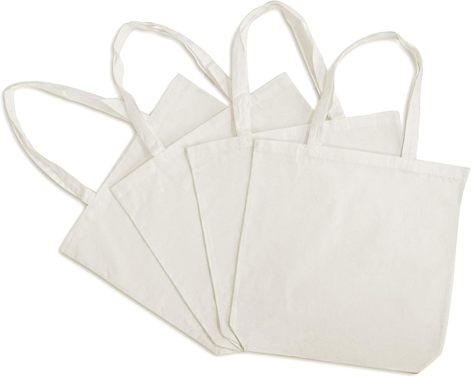 ZENPAC Piece Reusable Grocery Bags, White Canvas