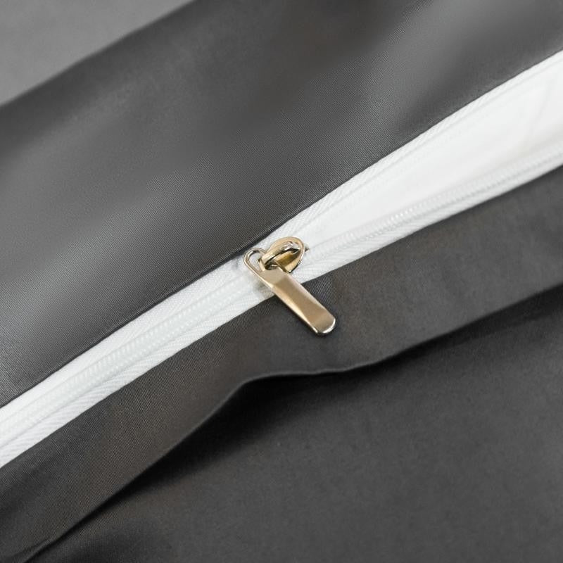 Neo Deep Grey Silky Cotton Bedding Set