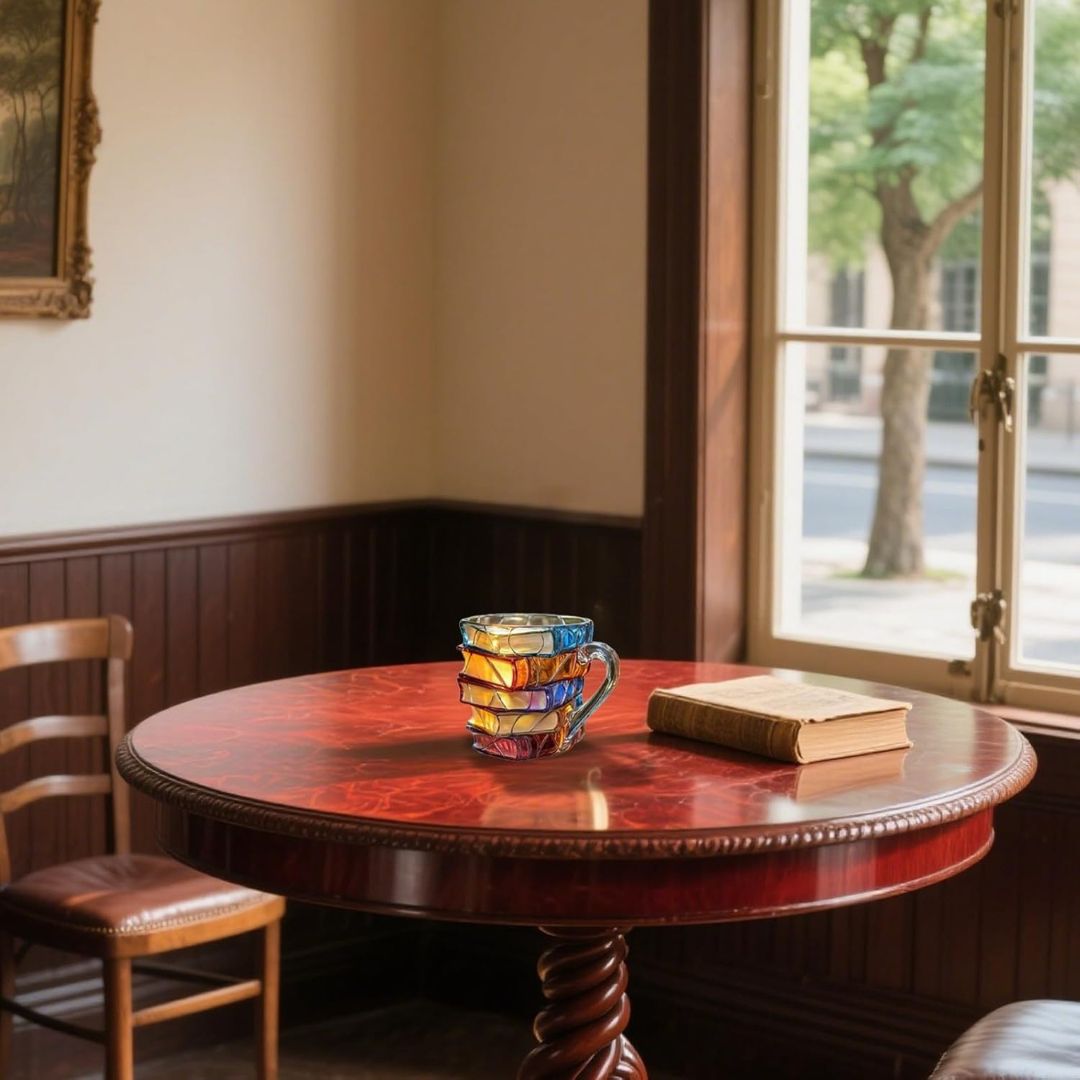 Einzigartiger, handgefertigter 3D-Glücksbecher für Lesefreunde