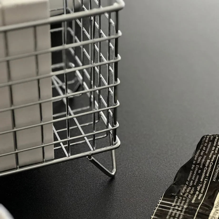 Minimalist Grid Metal Desktop Organizer