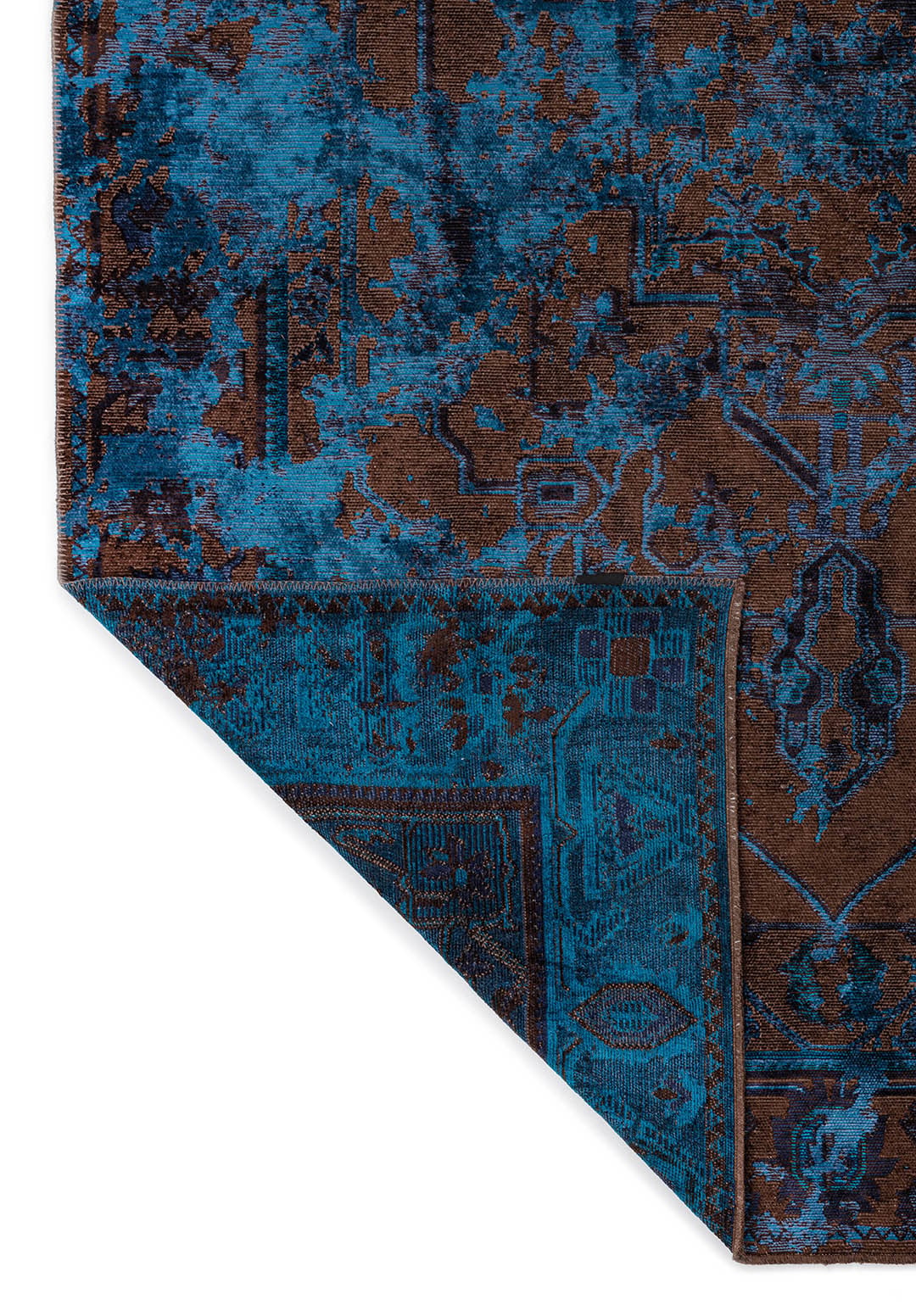 Emperor Navy Blue - Dark Brown Rug