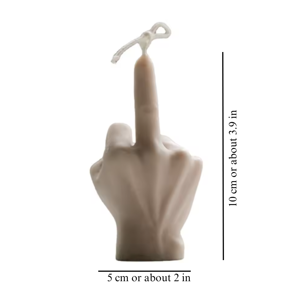 Kerze mit mutiger Geste