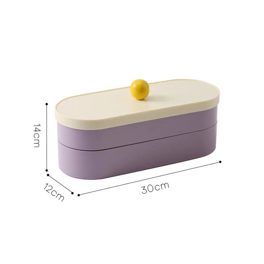 Smooth Colorblock ABS Makeup Organizer