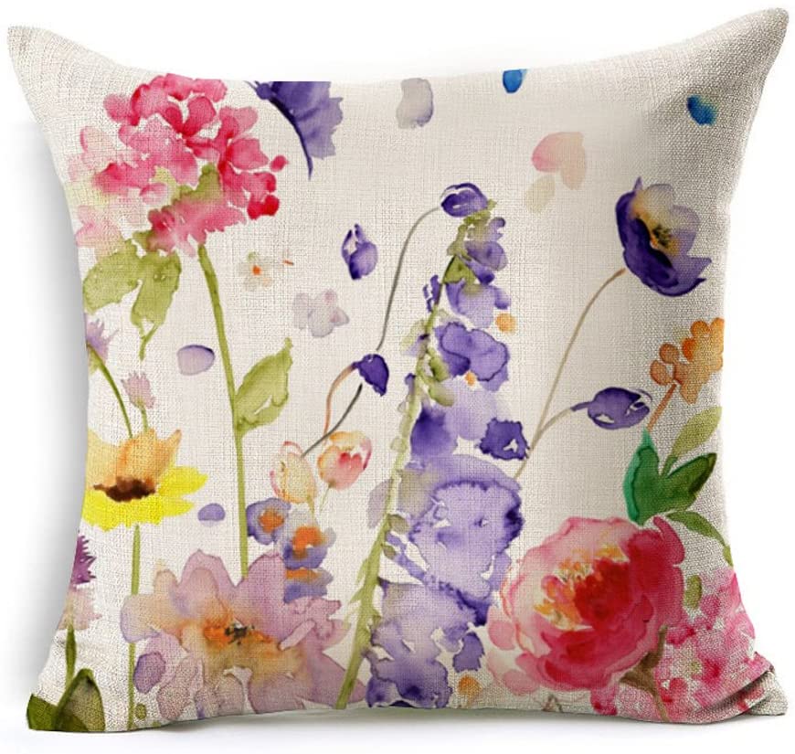 Housse de coussin à fleurs irisées