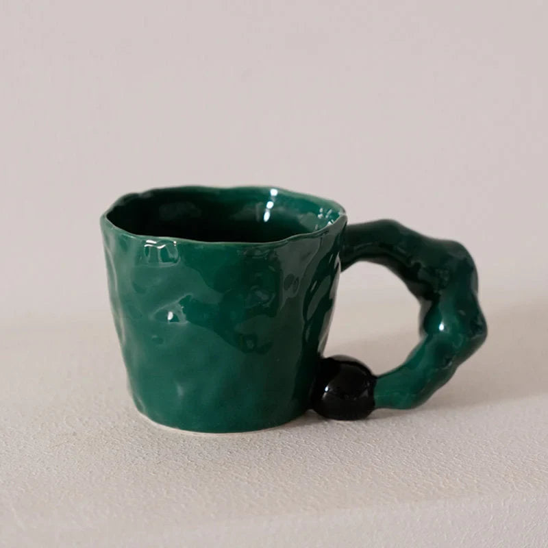 Chunky Sculptural Handle Ceramic Mug