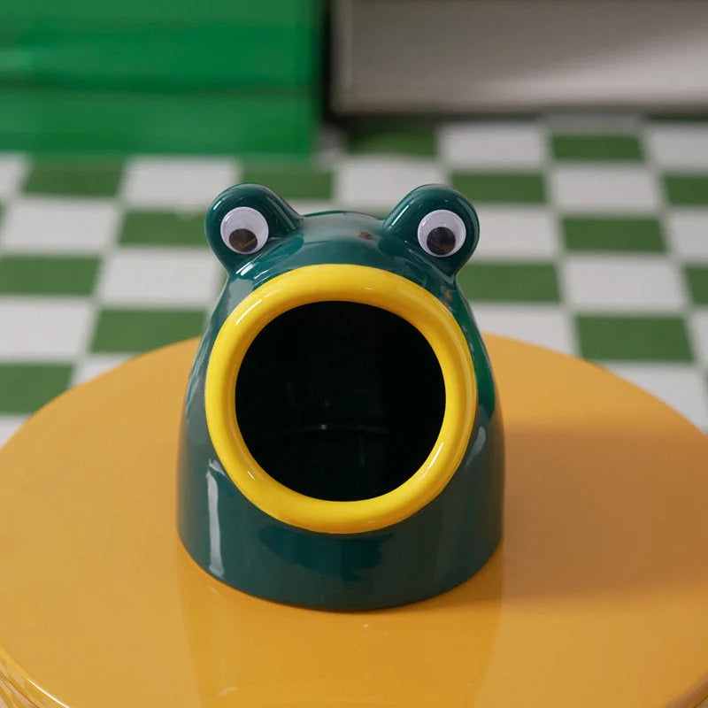 Glossy Googly Eye Frog Ceramic Catchall Tray