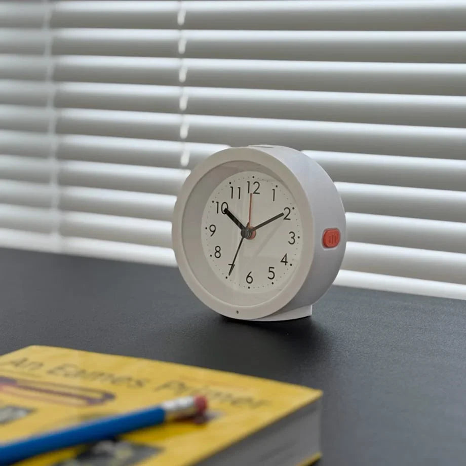 Classic Minimalist Matte ABS Analog Alarm Clock