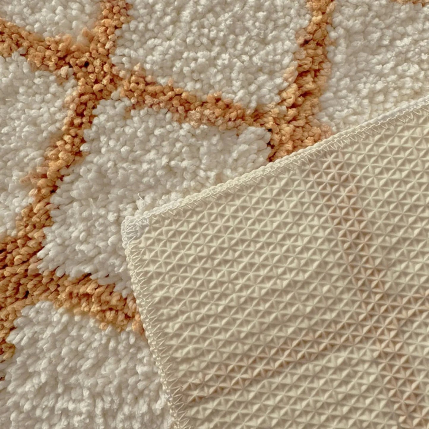 Tufted Shaggy Checkered Plush Accent Rugs