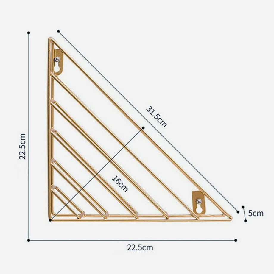 Geometric Wireframe Metal Magazine Rack