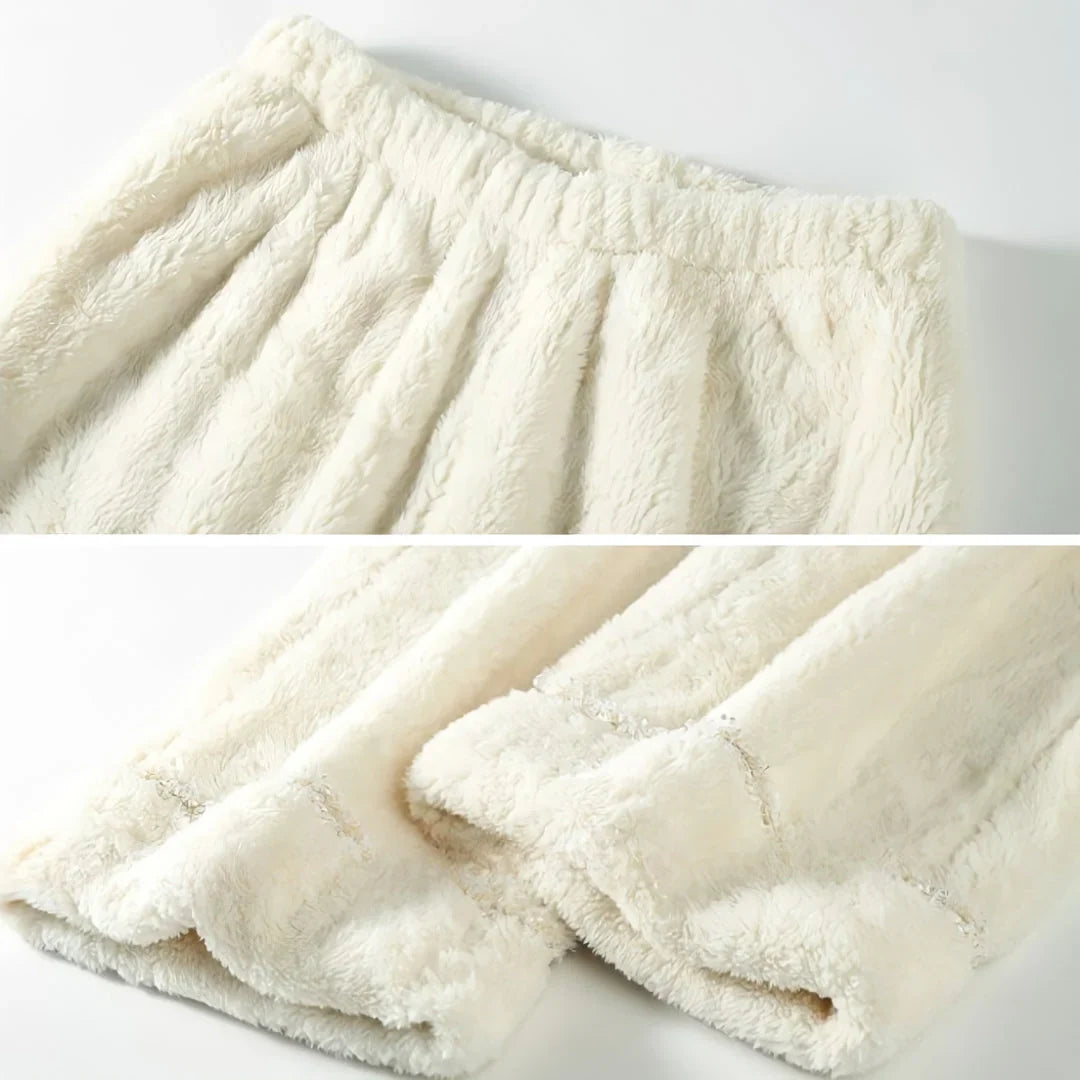 Ultra-Plush Button-Up Flannel Fleece Pajama Set
