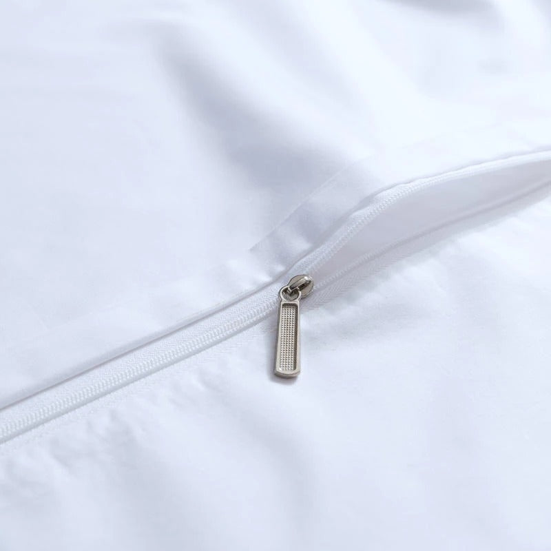 Degella Pink Stripe Egyptian Cotton Luxury White Bedding Set