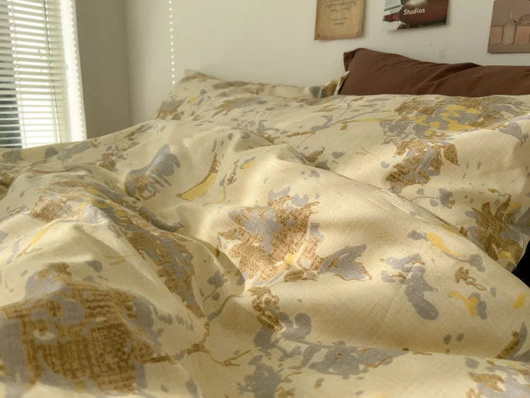 Soft Vintage Floral Cotton Bedding Set