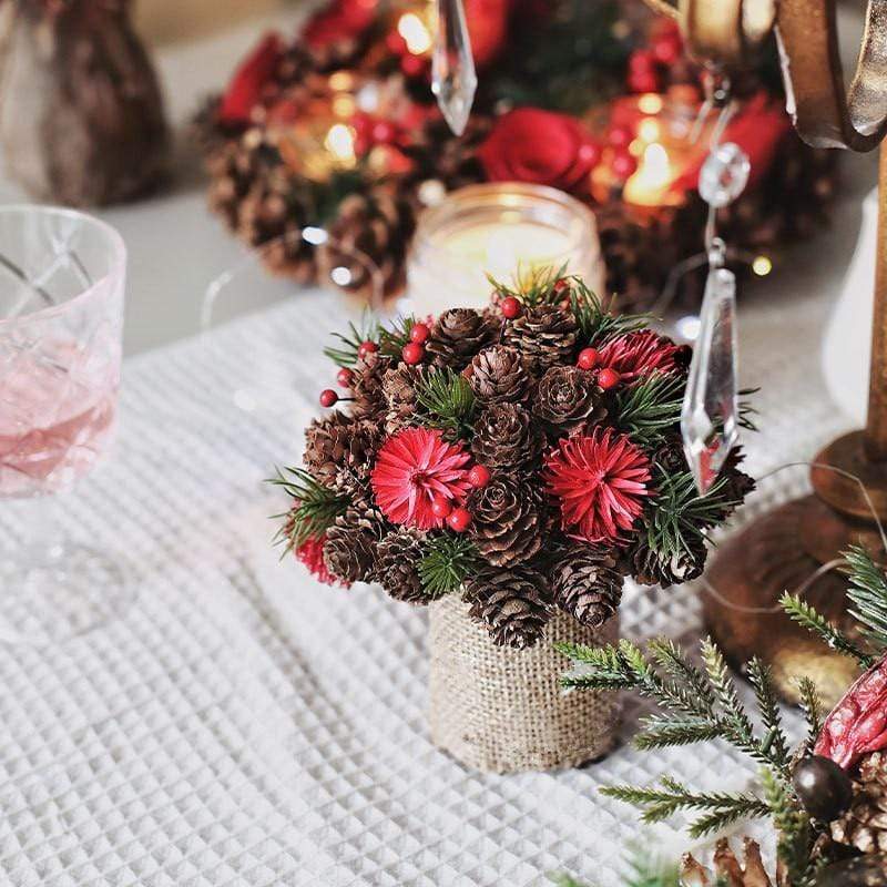 Christmas Pine Cones Bouquet Centerpiece Decor