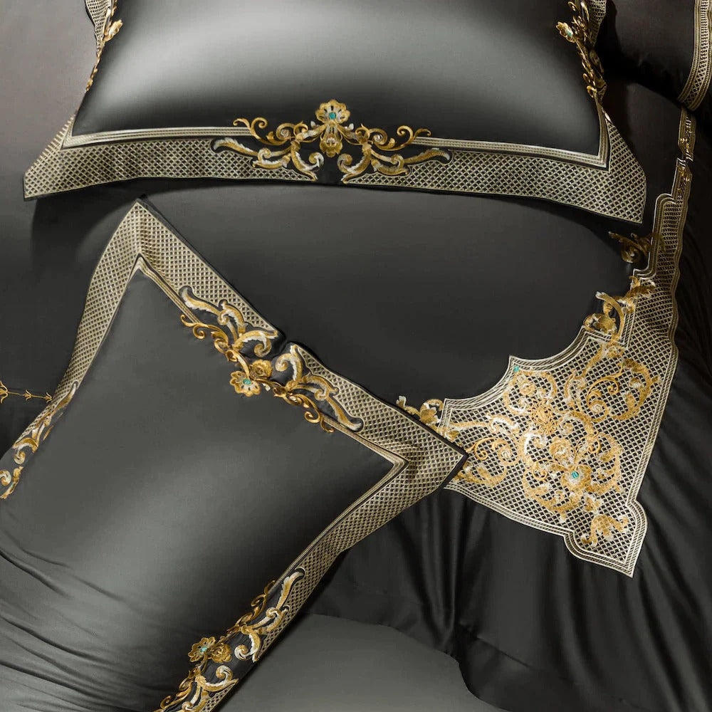 Cleopatra Grey Luxury Egyptian Cotton Bedding Set