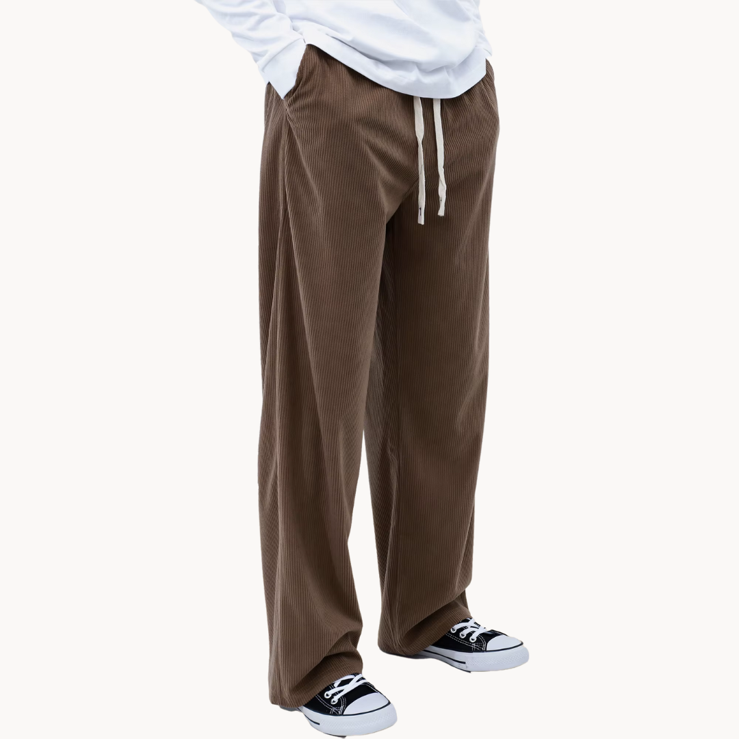 Corduroy Straight-Leg Pants