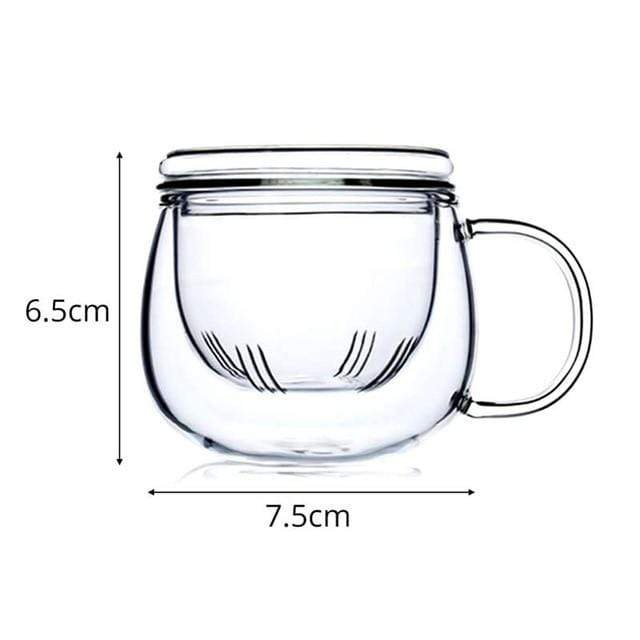 Glass Mug With Tea Infuser Filter