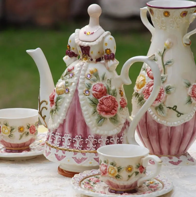 Vintage Princess Dress Ceramic Tea Set – BAJE HOME