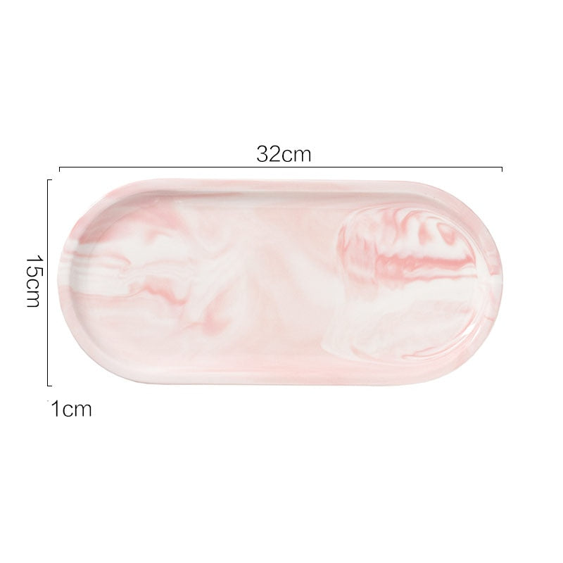 Plateau décoratif en marbre