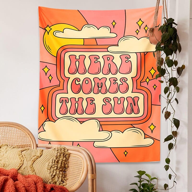 Here Comes The Sun Vintage Tapestry