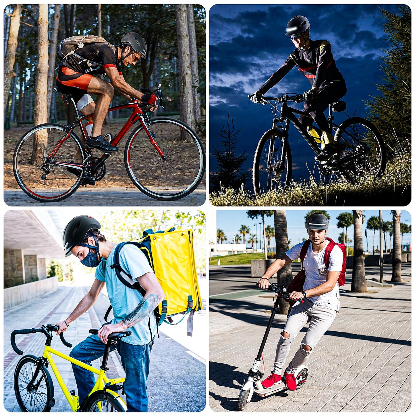 UV608 Lightweight Bicycle Helmets with LED Lights