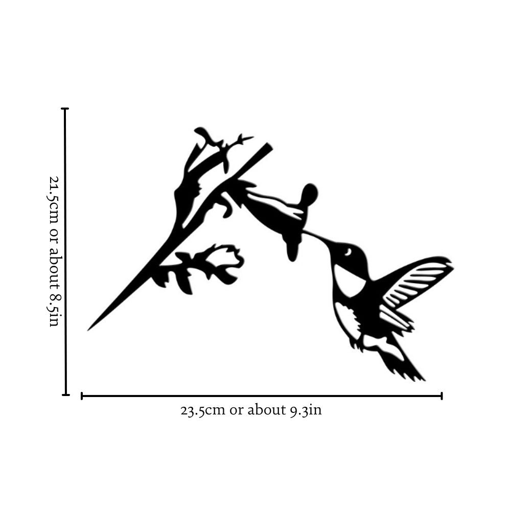 Décoration en métal en forme de colibri