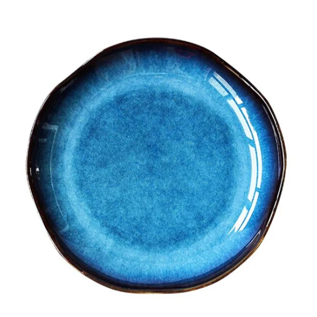 Moonlit Azure Ceramic Plate
